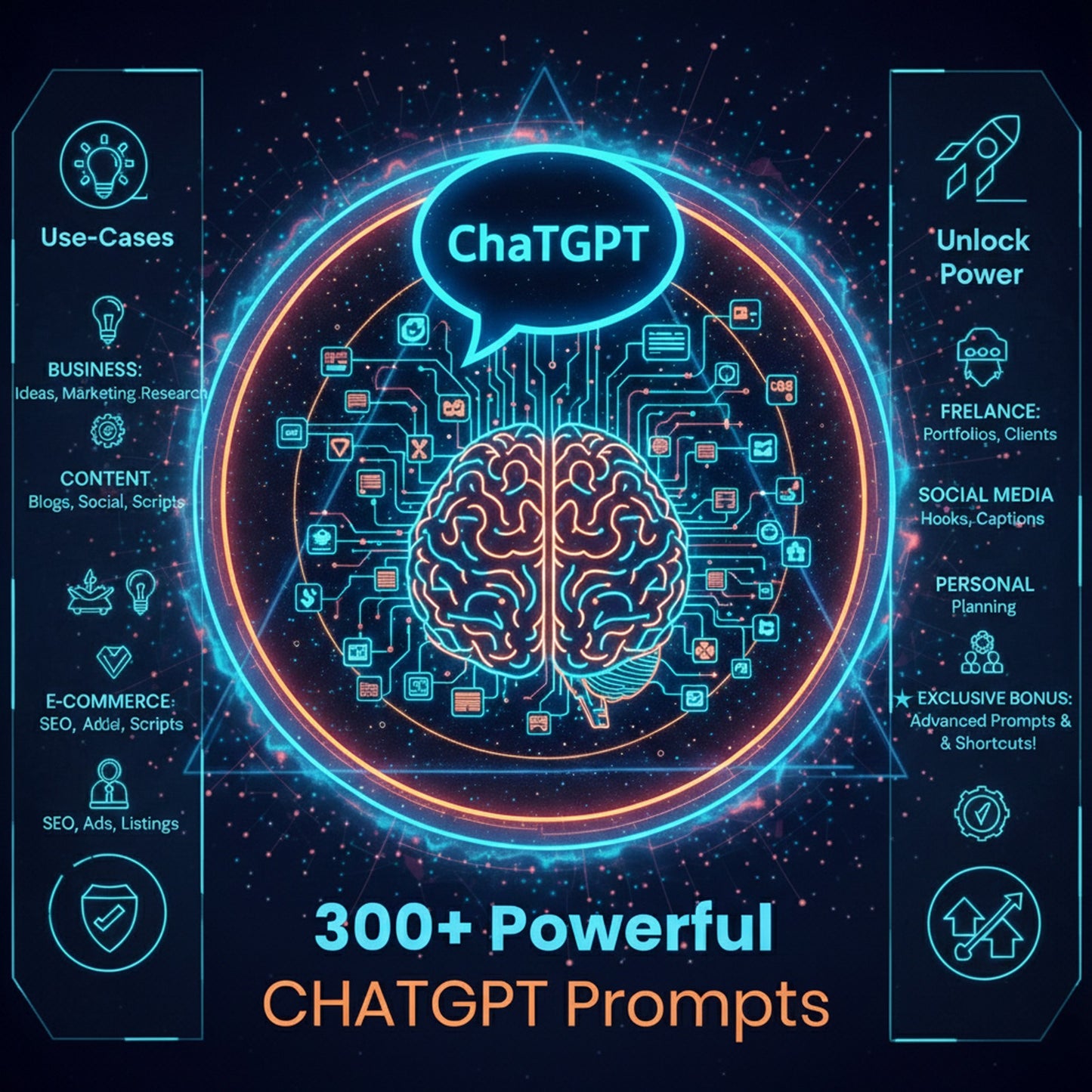 300+ Powerful ChatGPT Prompts - AI Prompt Bundle for Business, Content & Productivity