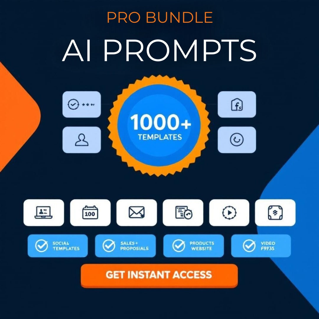 AI Prompts Pro Bundle: 1000+ Ready-to-Use Templates for Small Business Success