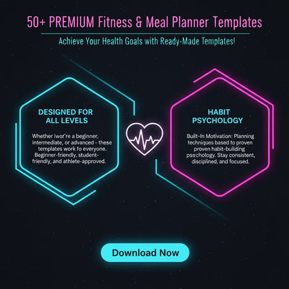 50+ PREMIUM Fitness & Meal Planner templates