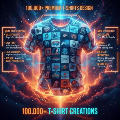 100,000+ T-Shirt Creations - Endless Designs to Inspire & Print Instantly
