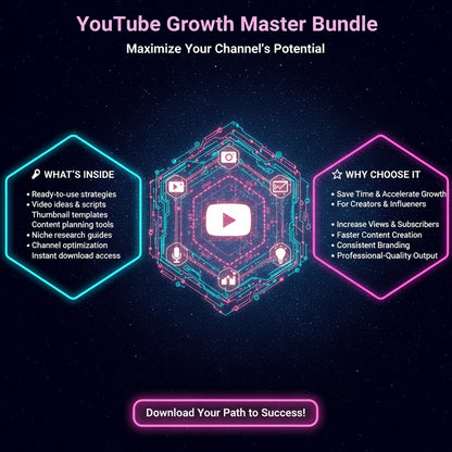 YouTube Growth Master Bundle - Proven System to Skyrocket Views, Subscribers & Channel Authority