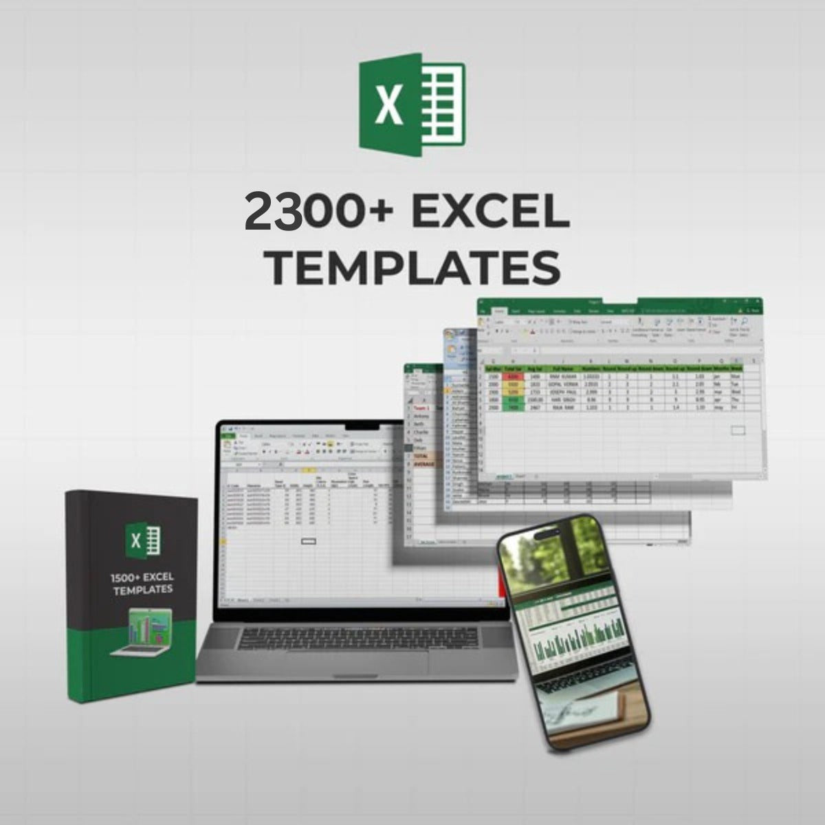2300+ Excel Templates + All Free Bonuses